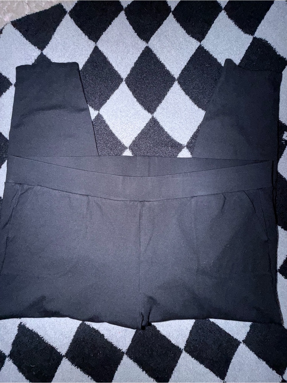Black High-Waist Stretch Work Pants